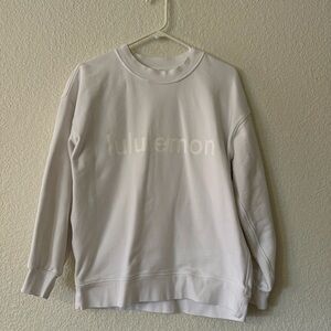 White Lulu Crewneck